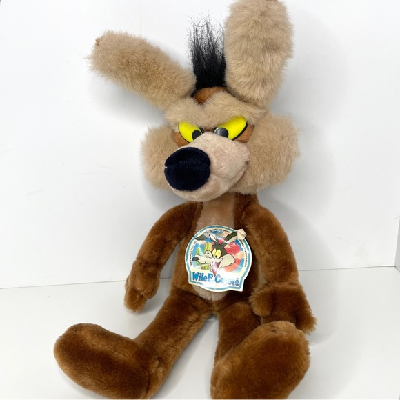 Vintage Warner Bros Will E Coyote Plush Stuffed Animal - Picture 4 of 12